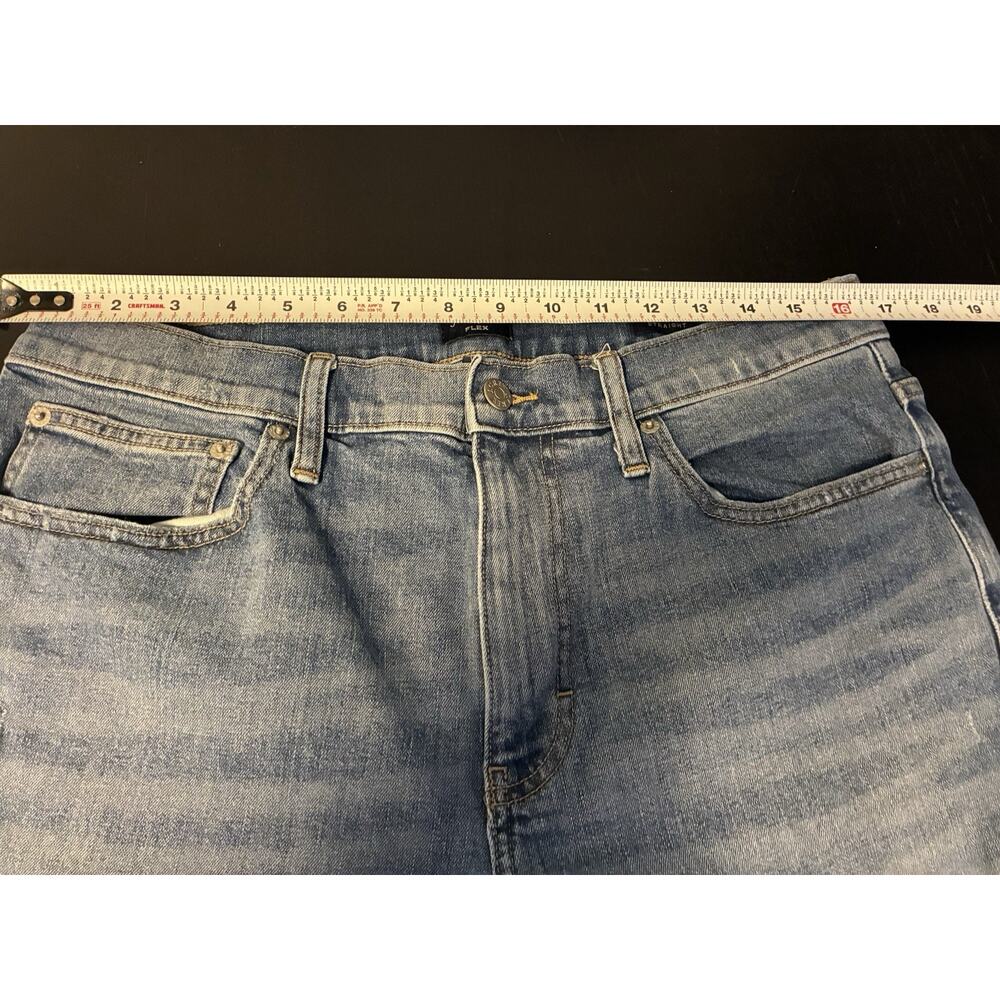 J Crew Flex Straight Fit Men's Jeans W33 L30 Medium Wash Stretch Denim $128 - Picture 6 of 7